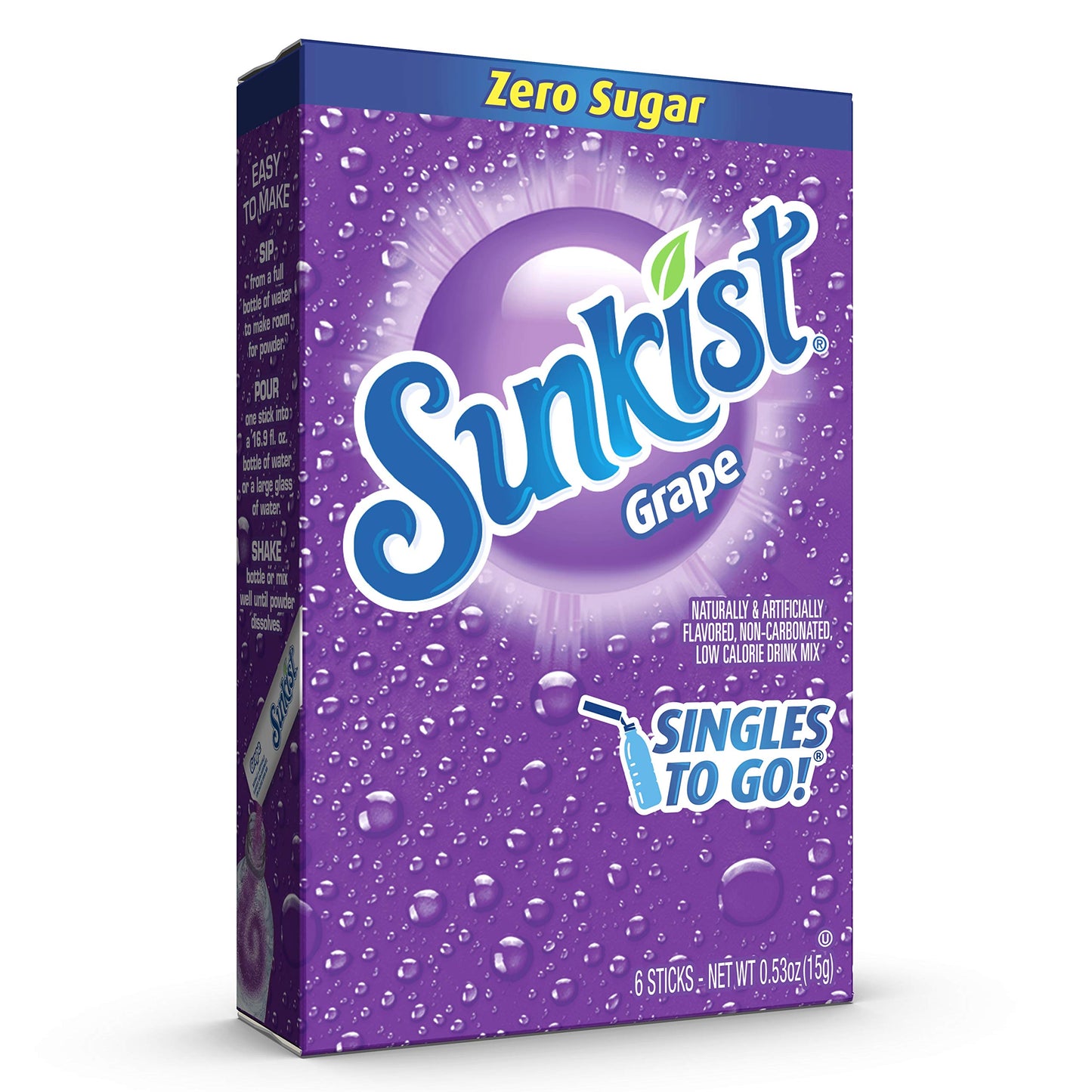 SINGLES TO GO! G  Drink Mix, Sugar-Free, Non-Carbonated, 12 Boxes with 6 Packets Each, 72 Total Servings, 0.53 Ounce