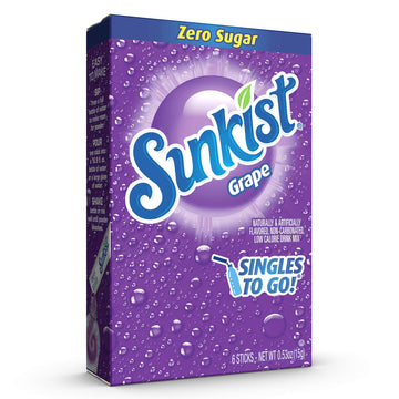 SINGLES TO GO! G  Drink Mix, Sugar-Free, Non-Carbonated, 12 Boxes with 6 Packets Each, 72 Total Servings, 0.53 Ounce