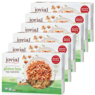 Jovial Whole Grain Brown Rice Egg Tagliatelle Pasta, Gluten Free, 9 Oz (Pack of 6)