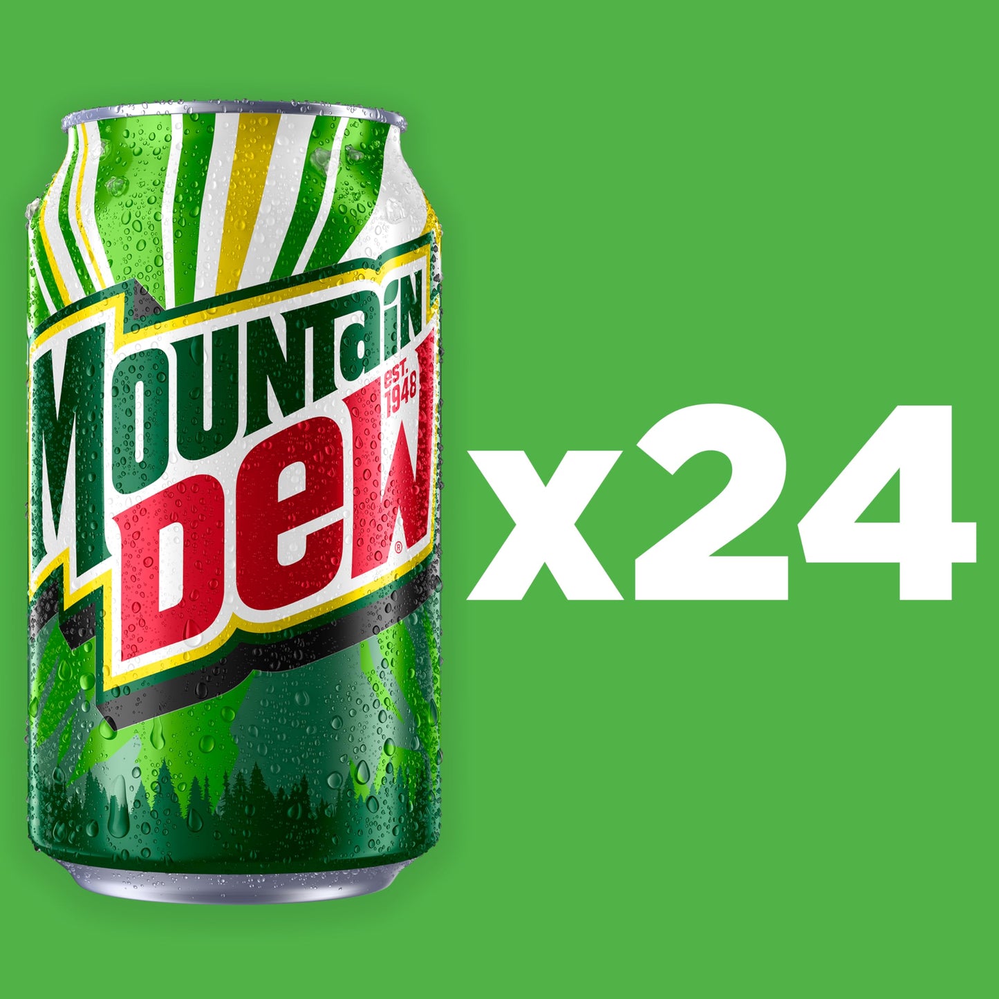 Mountain Dew Soda, 12oz Cans (24 Pack)