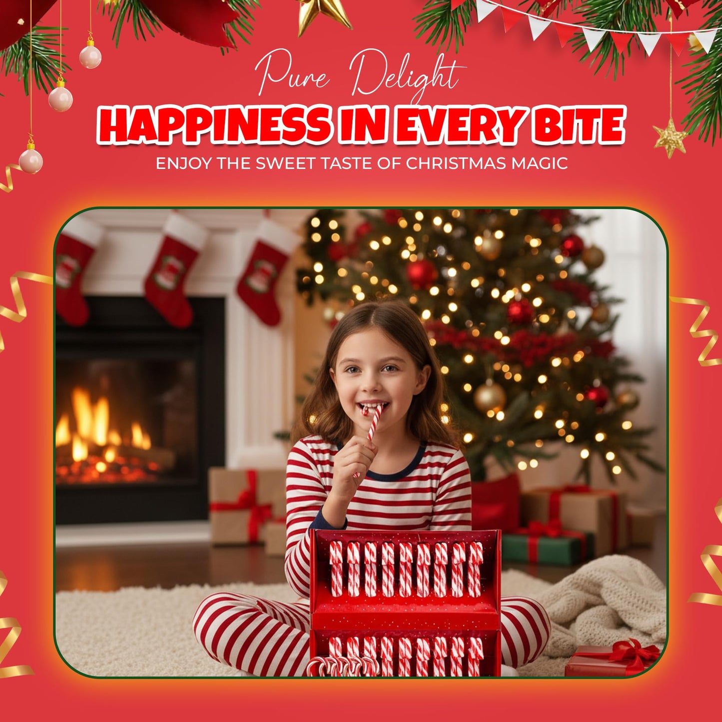 Christmas Candy Canes 36 Pack - Classic Red & White Peppermint Sticks Individually Wrapped - Bulk Christmas Candys For Holiday  , Decorations, Stocking Stuffers & Gifts