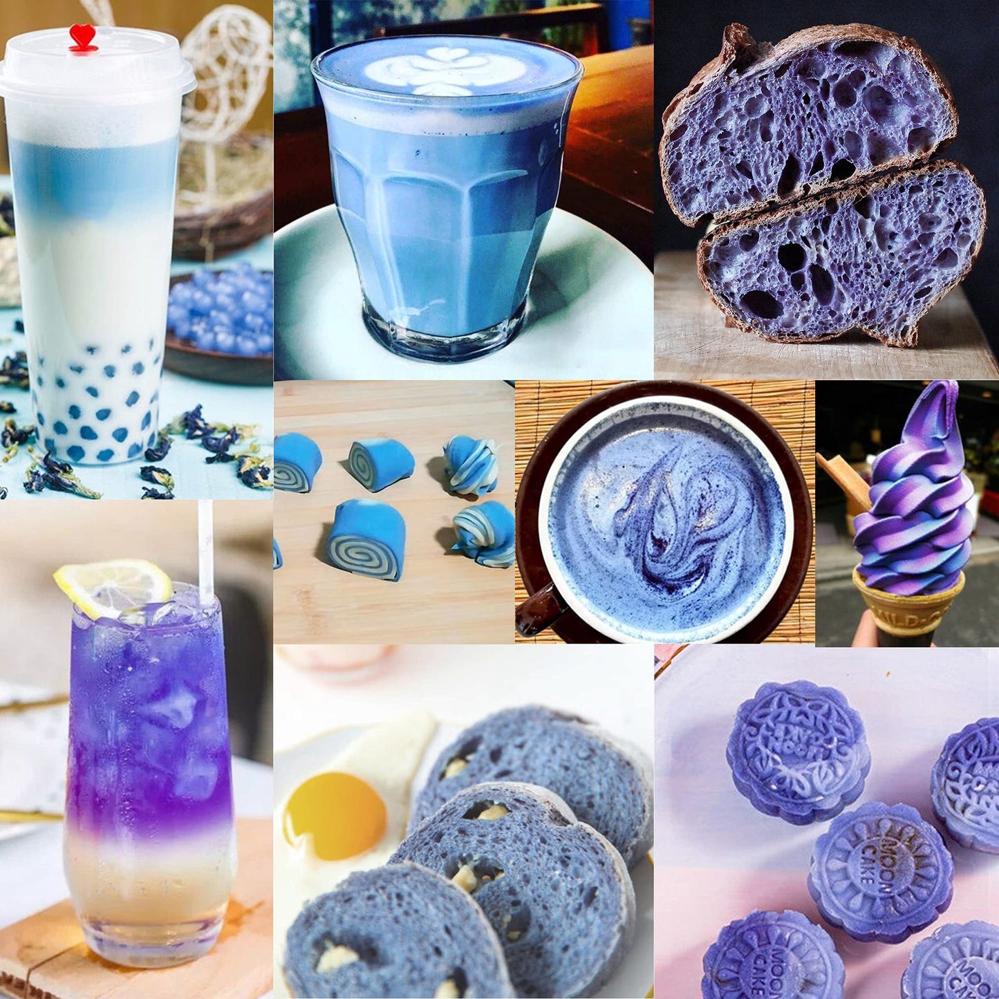 oko-oko Blue Matcha Butterfly Pea Powder - 100% Natural - 4 Ounce - Blue Herbal Tea, Vegan Food Coloring