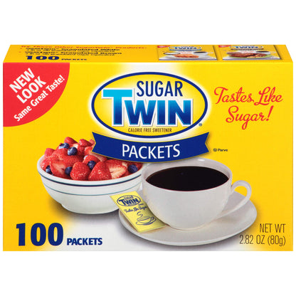 Sugar Twin, Calorie Free Sweetener, 100 Packets (Pack of 12)