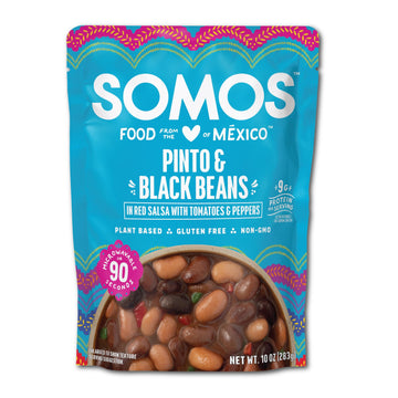 Somos Pinto & Black Beans - Gluten Free, Non-Gmo, Vegan Ready-To-Eat Microwavable Meals - Delicious, Healthy & Plant Based Conve