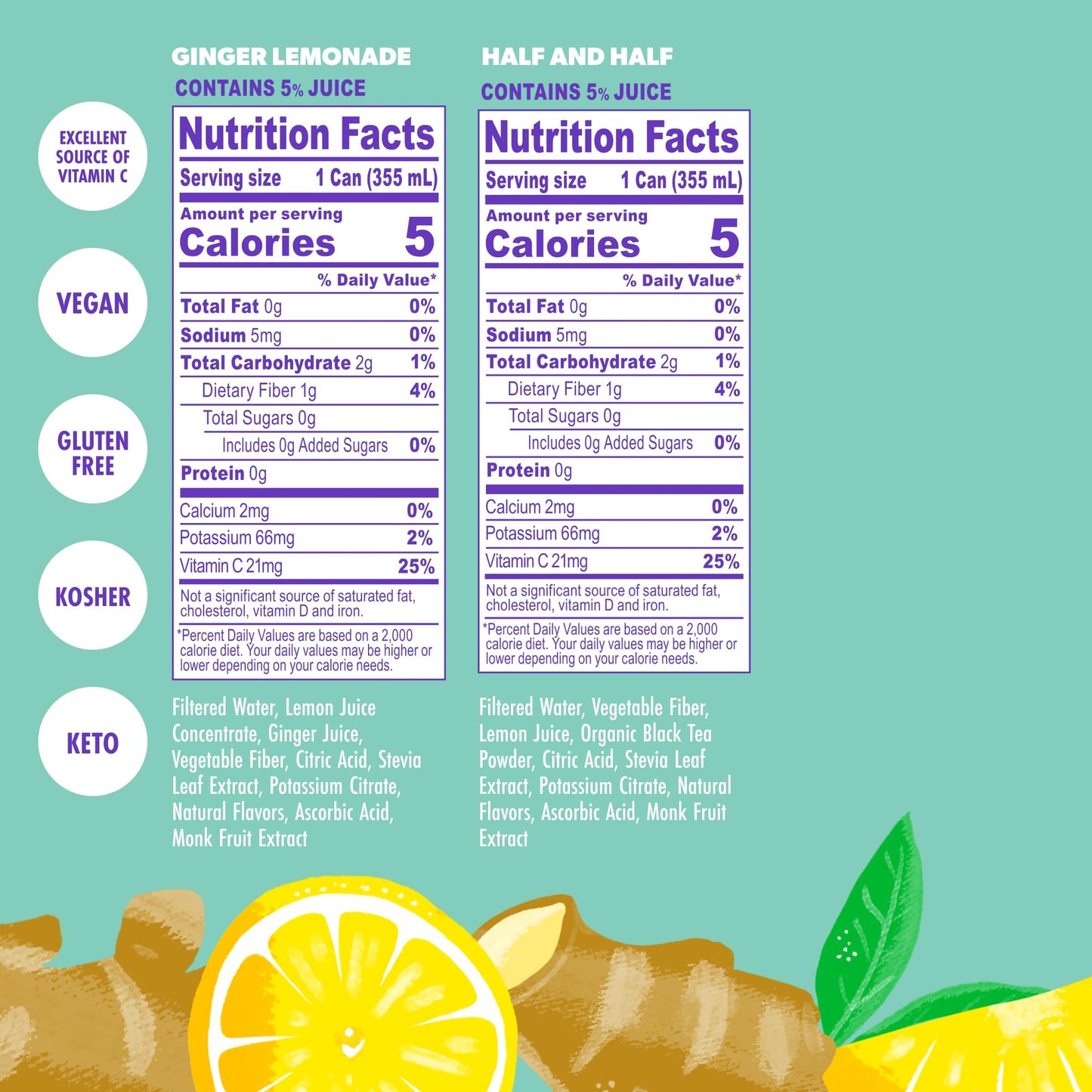 Swoon Lemonade Variety Pack - Low Carb, Paleo-Friendly, Gluten-Free Keto Drink - Zero Sugar Drinks Made With 100% Natural Lemon