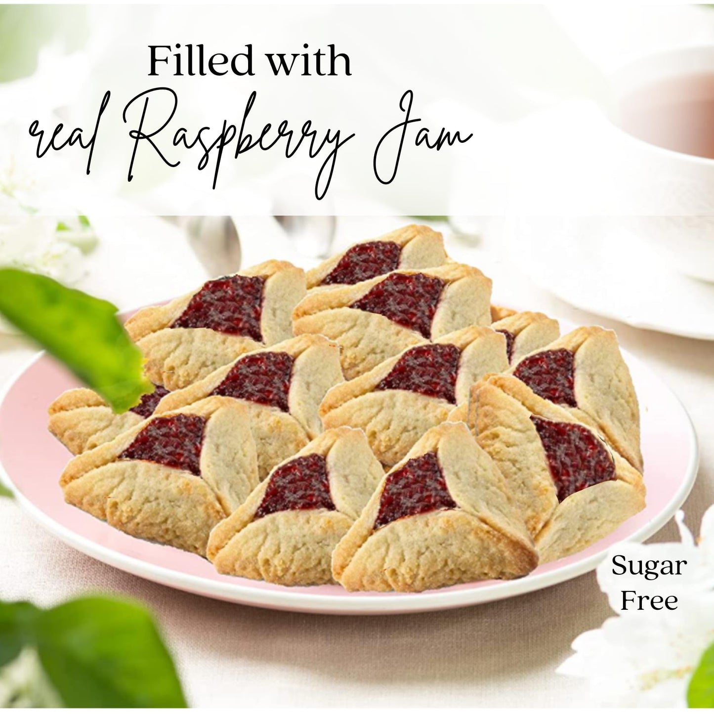 Sugar Free Strawberry Filled Hamentaschen Cookies | Diabetic Cookies For Adults | Low Cholesterol & Low Sodium | Sugar Free Cook