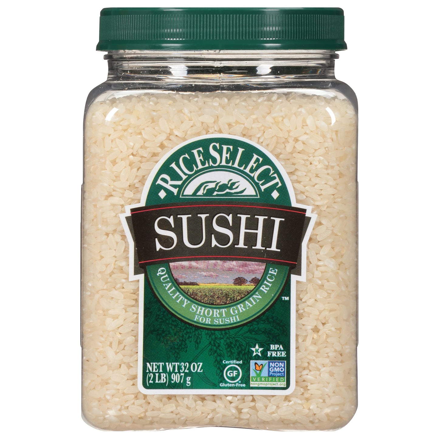RiceSelect Sushi Rice, 32 OZ (Pack of 4), Model 49-425, Perfect for Sushi and Asian Dishes
