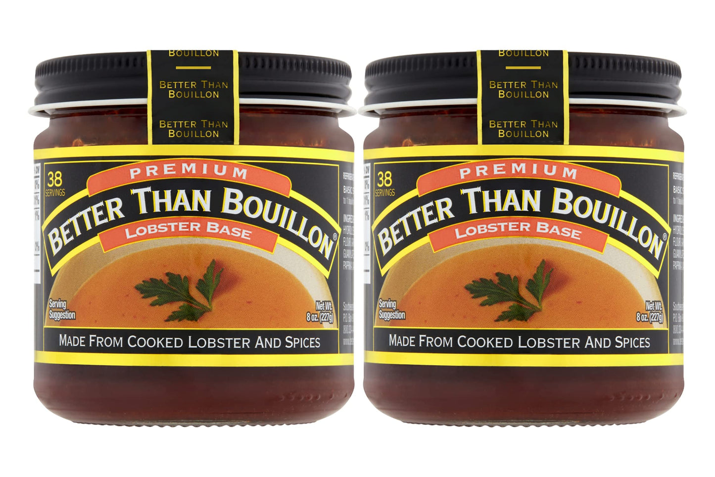 Better Than Bouillon Lobster Base, 8-Ounce Jar (Pack of 2), Makes 9.5 Quarts of Broth, 38 Servings, Made with Cooked Lobster