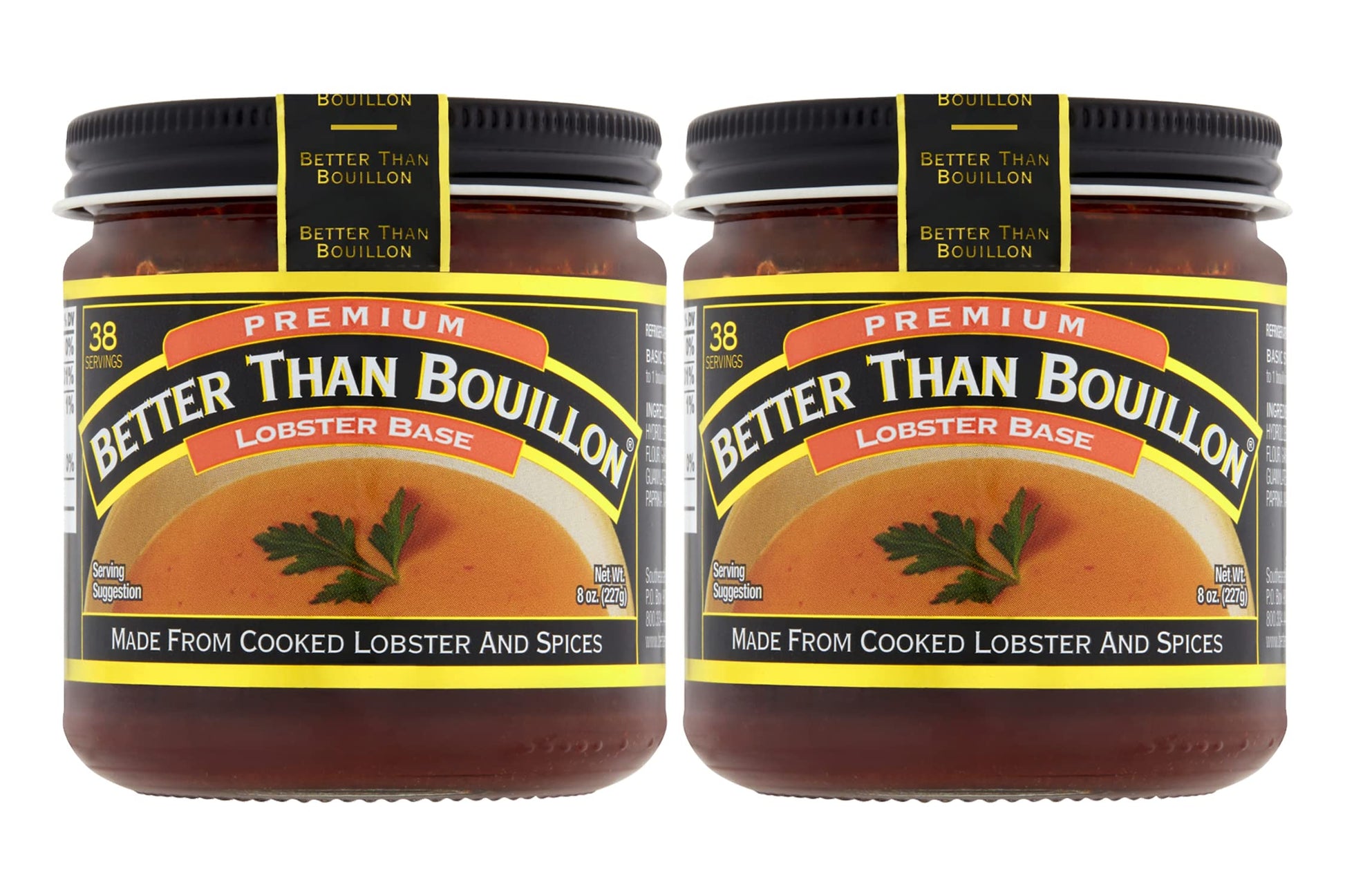 Better Than Bouillon Lobster Base, 8-Ounce Jar (Pack of 2), Makes 9.5 Quarts of Broth, 38 Servings, Made with Cooked Lobster