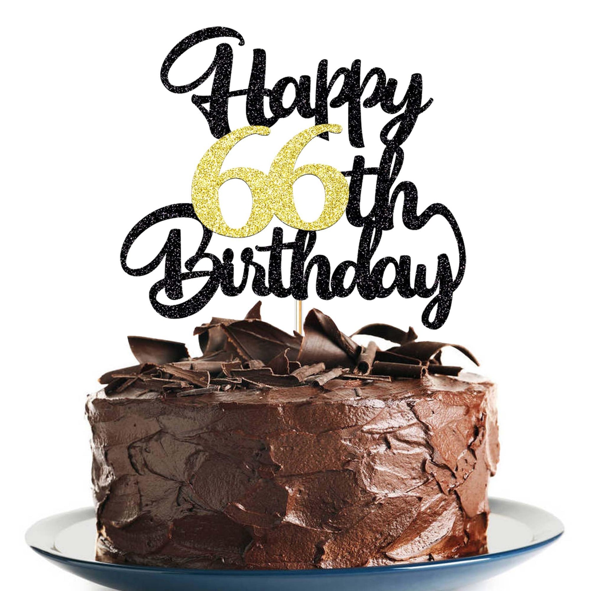 Klionjor 66Th Happy Birthday Cake Topper And Decoration - Party Gift Pluflavor Blend (66)