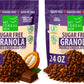 MyCerealMix Sugar Free Double Chocolate Chip Granola - 2 Pack (48oz Total) - Vegan, Gluten Free - Diabetic Friendly Granola for 