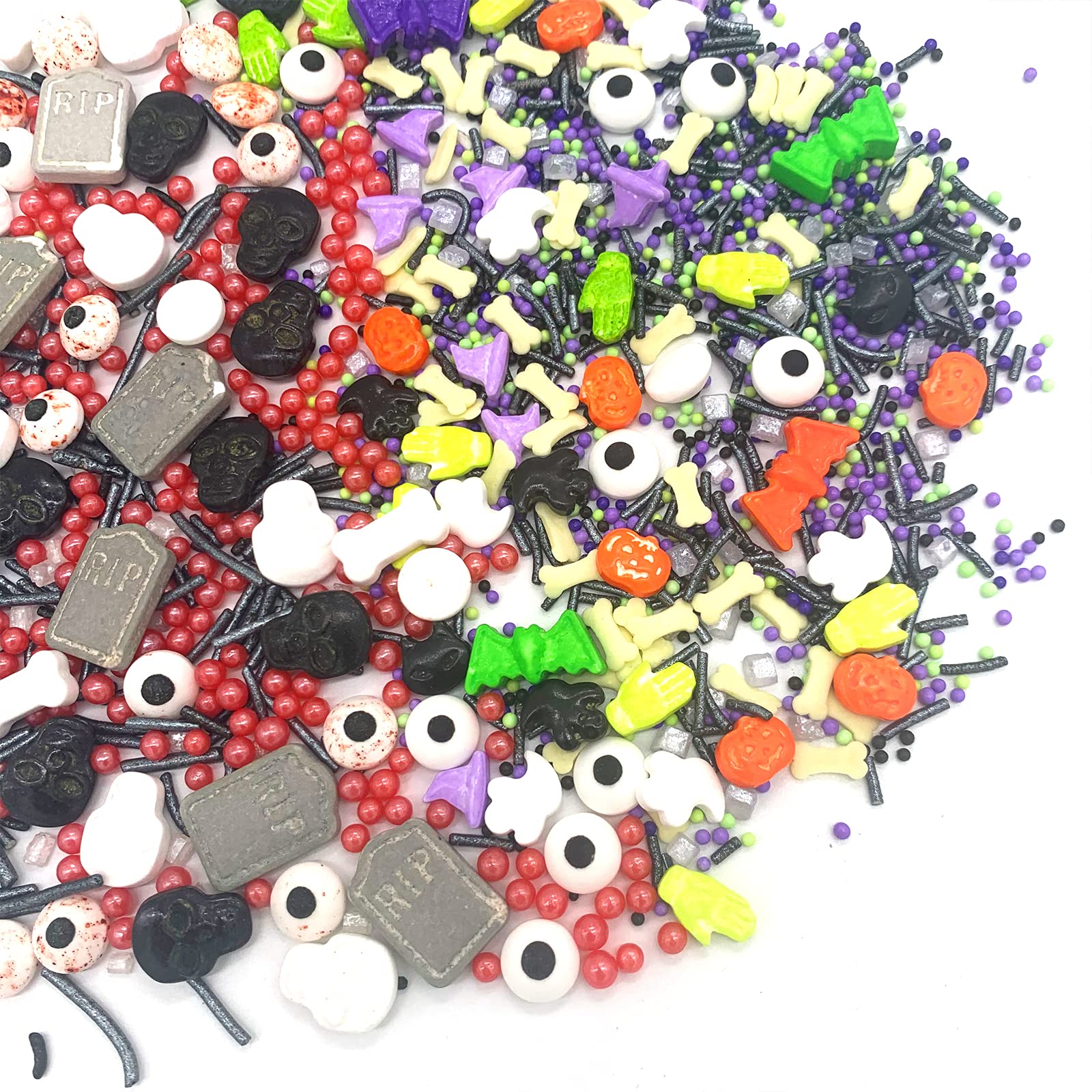 7 Ounce Eyes Pumpkin Vampire Sprinkles Halloween Sprinkle Skull Halloween Cupcakes Cake Topper Decoration
