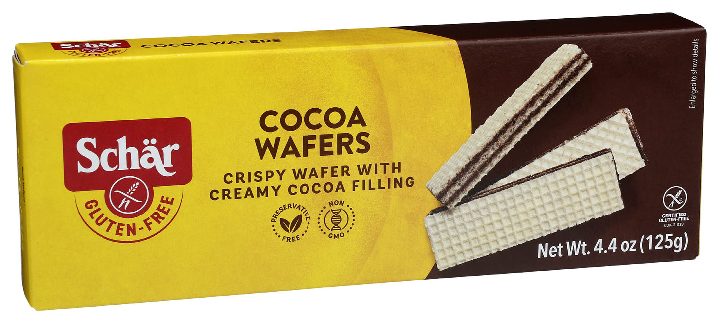 Schr Gluten Free Cocoa Wafers, 4.4 oz., 6-Pack