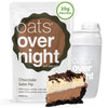 Oats Overnight Chocolate Satin Pie - Overnight Oats With 20G Whey Protein  High Fiber Breakfast Protein Shake - Gluten Free Oatmeal  Non Gmo High Protein Oatmeal (2.9 Oz Per Meal) (8 Pack + Bottle)