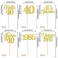 Rssta i 24 Pack Cupcake Toppers Gold Glitter 40th Birthday Decorations