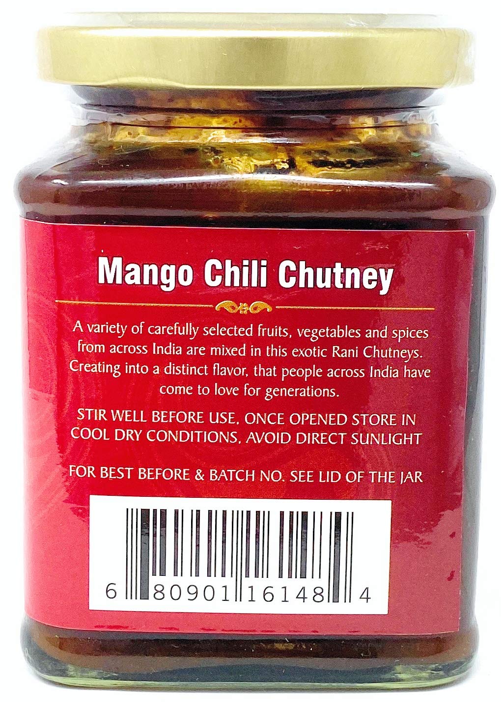 Rani Mango Chili Chutney (Spicy Indian Preserve) 10.5Oz (300G) Glass Jar, Ready To Eat, Vegan ~ Gluten Free, All Natural, Non-Gm