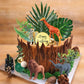 DRWATE 27 PCS Jungle Animal Cake Toppers, Safari Animals Figures, Acrylic, Green, Model GCMGG10005