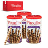 Pirouline Rolled Wafers - Bundled With Pirouline Gift Box - Dark Chocolate Rolled Wafer Sticks, Crème Filled Wafers, Rolled Cookies For Coffee, Ice Cream, Parties, Gifts, And More - 14.1Oz Tin 3 Pack