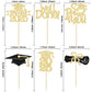 Gyufise 24Pcs Congrats Grad 2025 Cupcake Toppers Glitter 2025 Graduation Done Diploma Cupcake Picks Class Of 2025 Cupcake Decora
