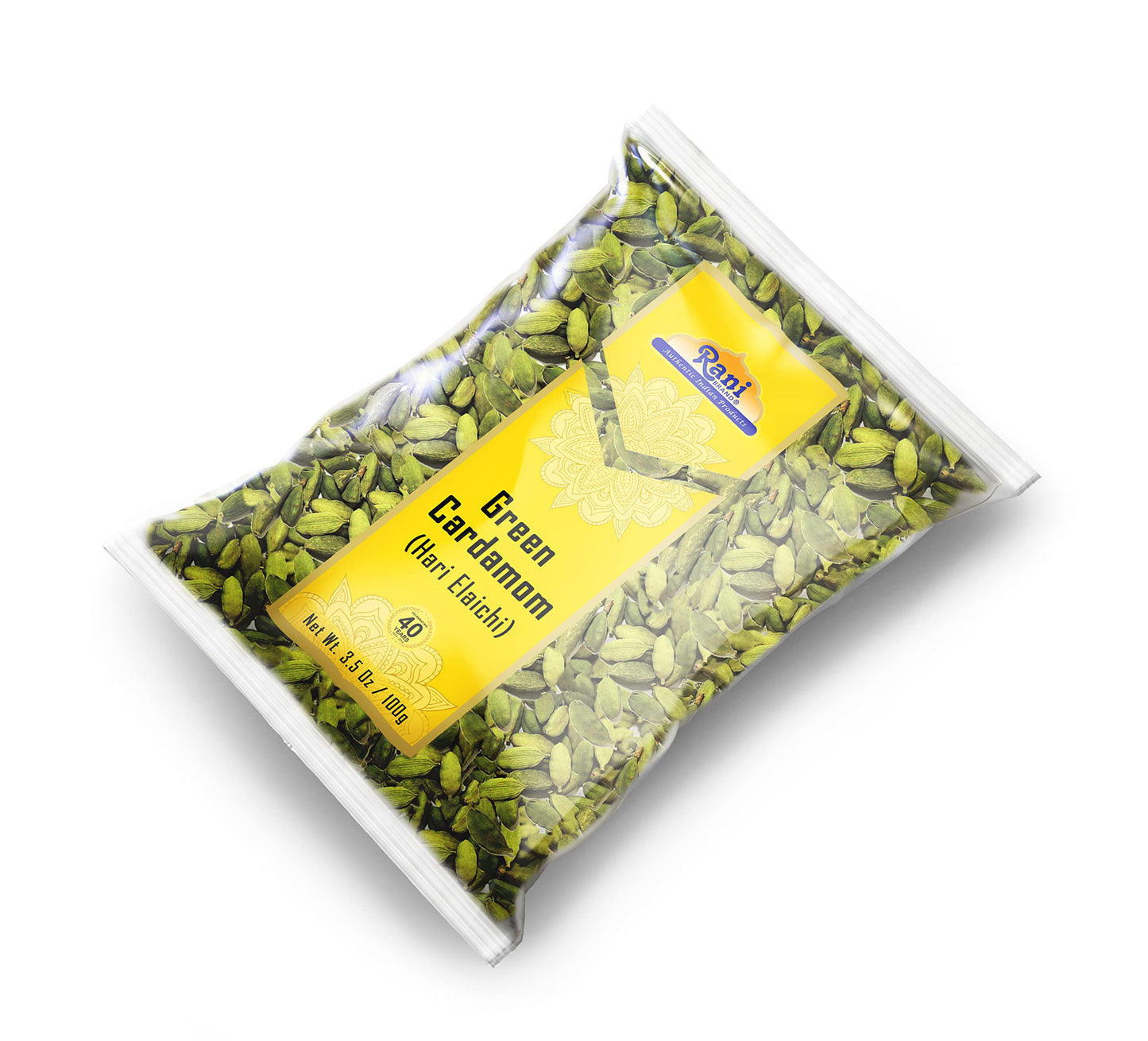 Rani Green Cardamom Pods Spice (Hari Elachi) 3.5Oz (100G) ~ All Natural | Vegan | Gluten Friendly | Non-Gmo | Product Of India