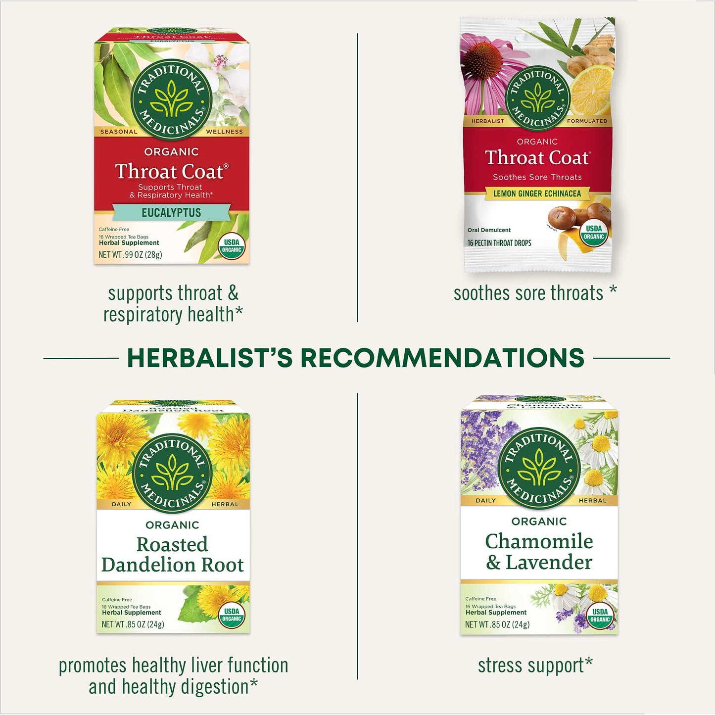 Traditional Medicinals Tea, Organic Licorice Root, Soothes the Digestive Tract & Promotes Respiratory Health, 96 Tea Bags (6 Pac