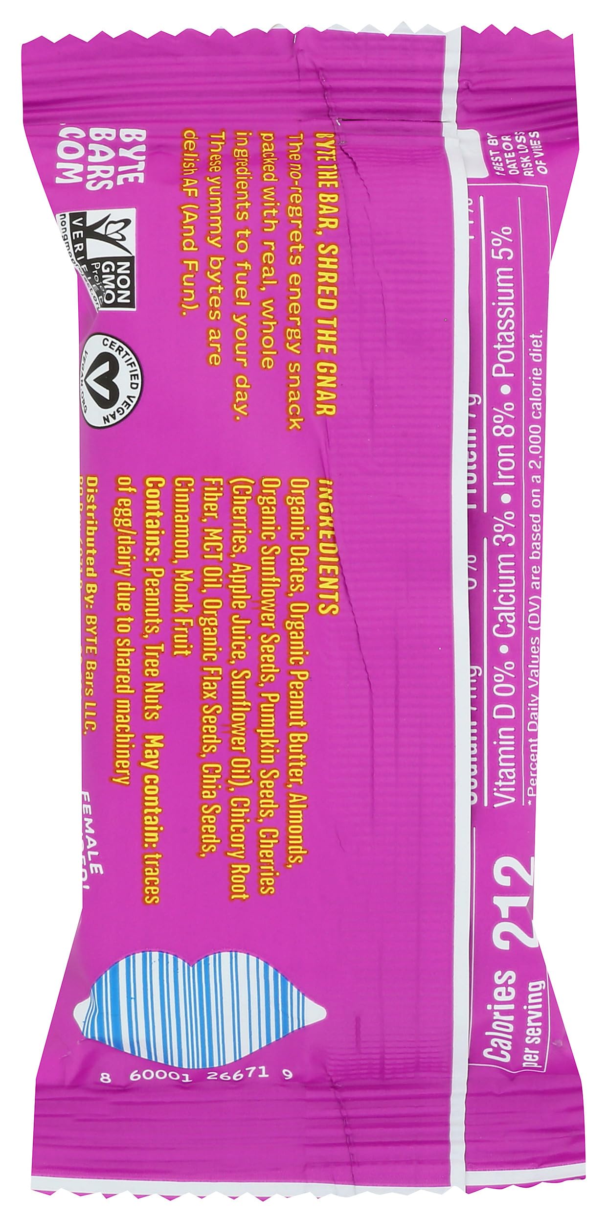 Byte Bars - Byte Bar Cinnamon Cherry - Case Of 12 - 1.62 Ounces