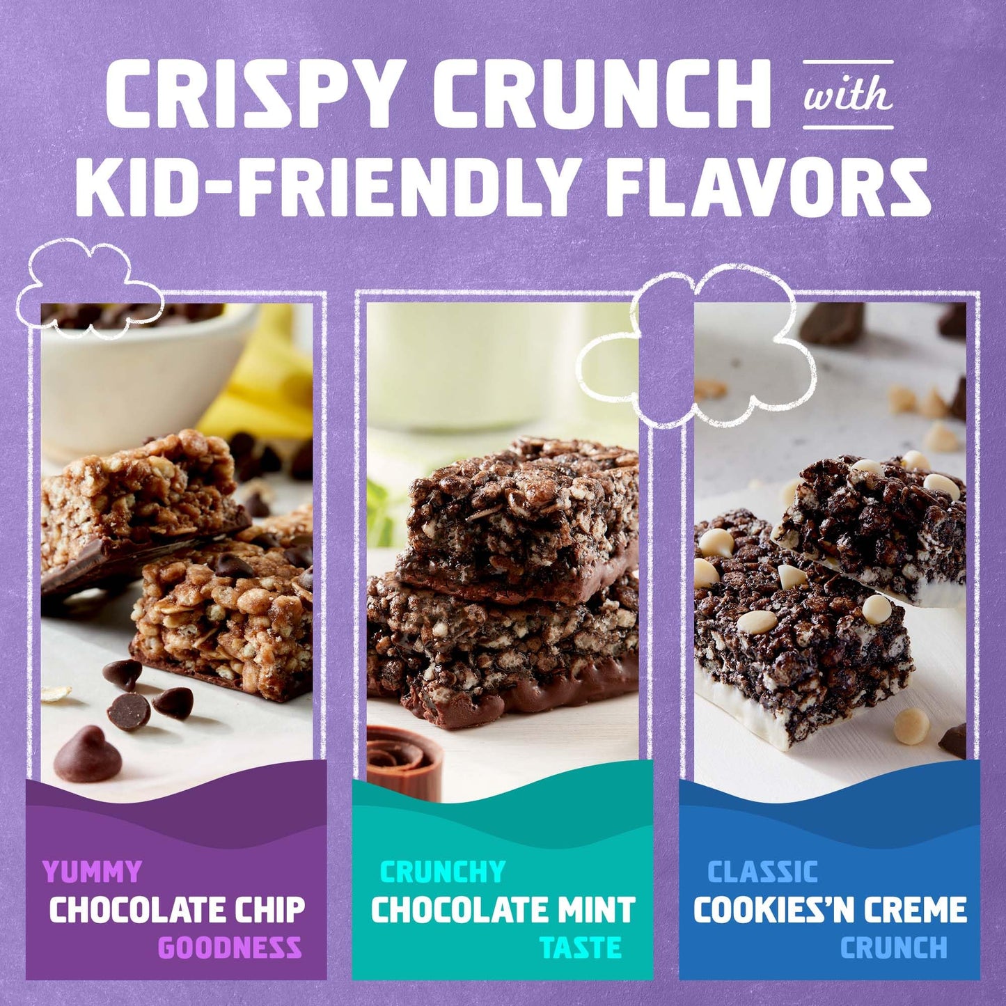 Zbar Protein - Chocolate Chip, Chocolate Mint, And Cookies 'N Creme - Variety Pack - Crispy Snack Bars - Made With Organic Oats
