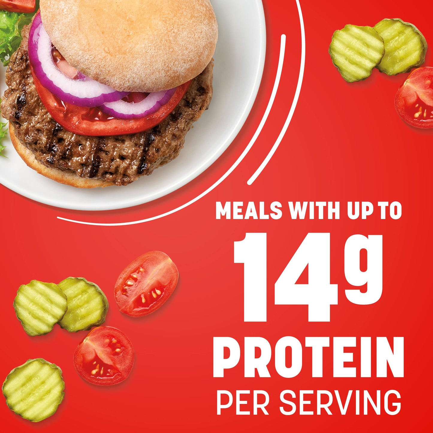 Nutrisystem Frozen Hamburger Bundle - Beef Burgers on Whole Wheat Buns, 12 Count, Supports Healthy Weight Loss