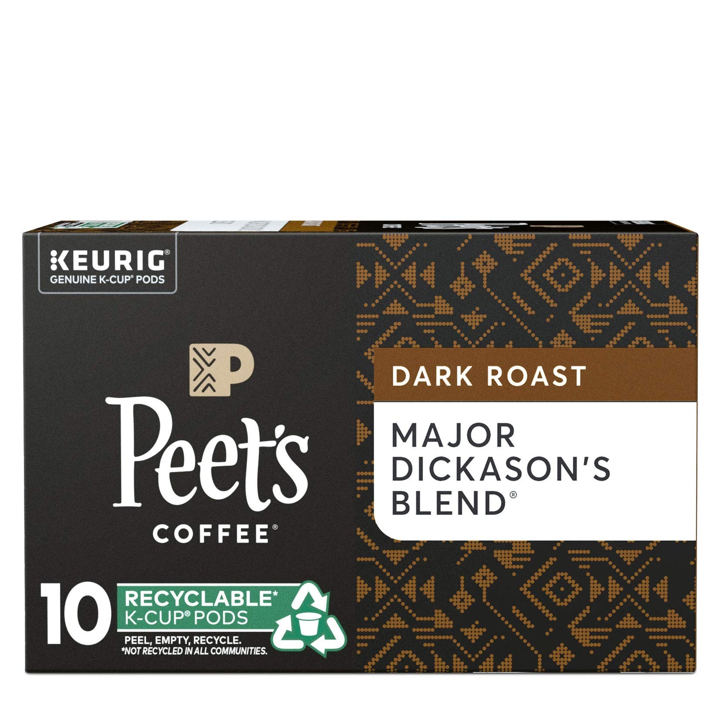 Peet'S Coffee Major Dickason'S Blend Dark Roast Coffee K-Cup,10 Count (Pack Of 1)