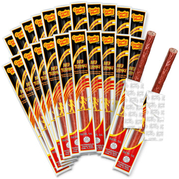 Country Meats, Meat Sticks, 0 Trans Fat, Usda Certified, Good Source Of Protein, Carb Conscious Snack (24 Meat Sticks, Bold Teri