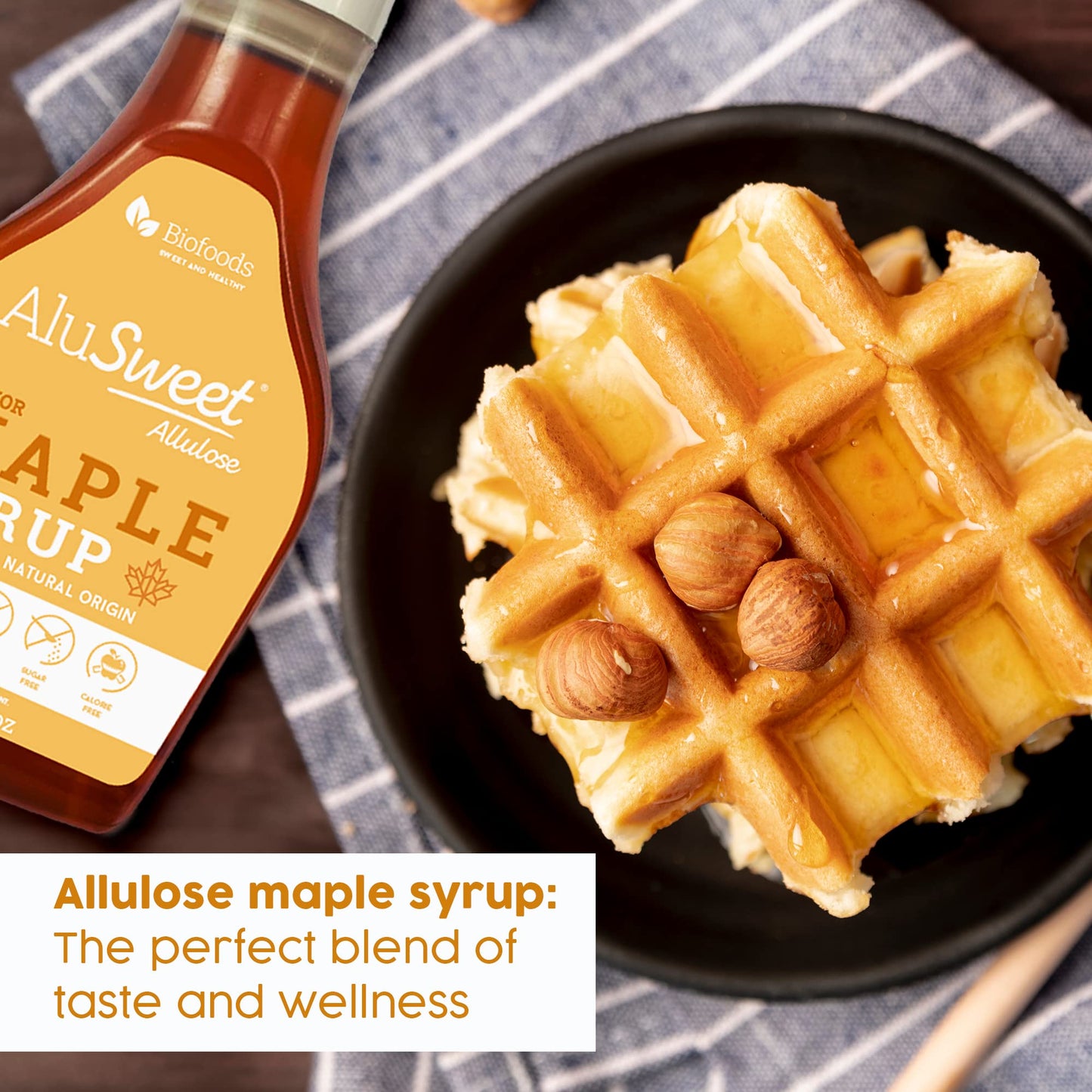 Biofoods Alusweet Sugar Free Syrup, Allulose Sweetener, Low Carb, Vegan, 11 fl oz (Pack of 2)