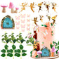 Jevenis 25 Pcs Pink Mushroom House Cake Decoration Mushroom Cake Decoration Fairy Cake Decoration Garden Fairy Cake Decoration F