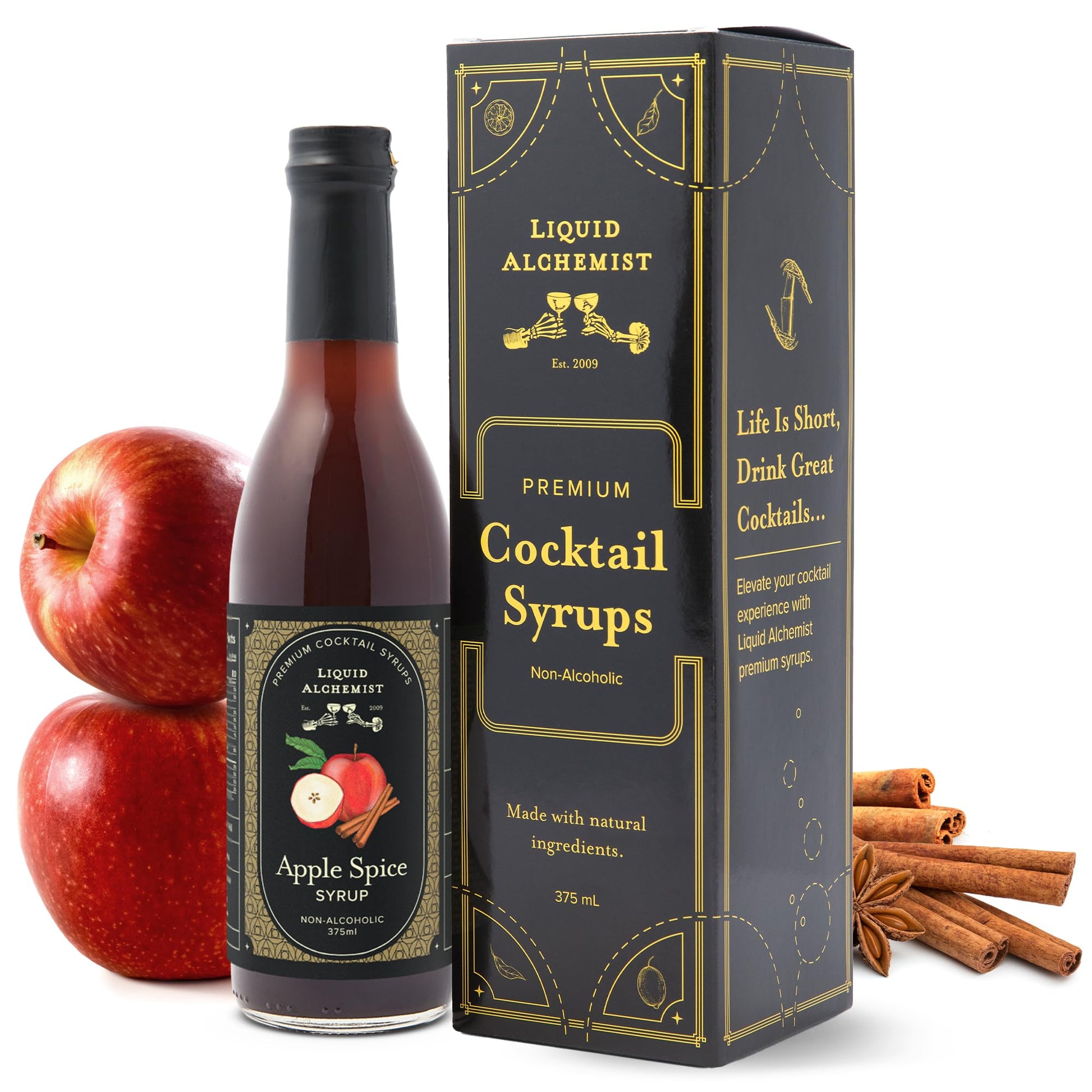 Liquid Alchemist Apple Spice Syrup For Mixed Flavors - Real Ingredients Make Our Apple Syrup For Drinks Perfect For A Fall Themed Old Fashioned Mix (12.7 Oz)