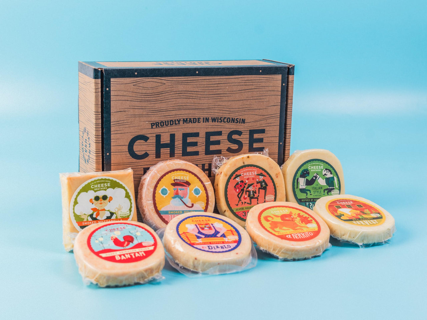 CHEESE BROTHERS INC Gift Box - Assorted Gouda, Havarti, Mozzarella - 48 oz - Fresh from Wisconsin