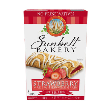 Sunbelt Bakery Strawberry Fruit & Grain Bars, 1.4 Oz Bars, 8 Count