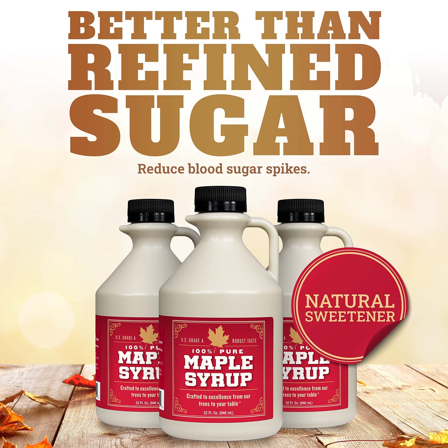 Lincoln County Reserve Grade B Maple Syrup, 100% Pure, Bold Flavor, 32 Oz Jug
