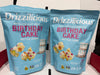 White Chocolaty drizzed Birthday cake kettle corn. Pack of 2 and 4.5oz each