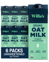 Willa s Organic Oat Milk - Unsweetened Original Oatmilk, Non-GMO, Shelf Stable, Low Sugar, Non-Dairy Vegan Milk, Made from Whol