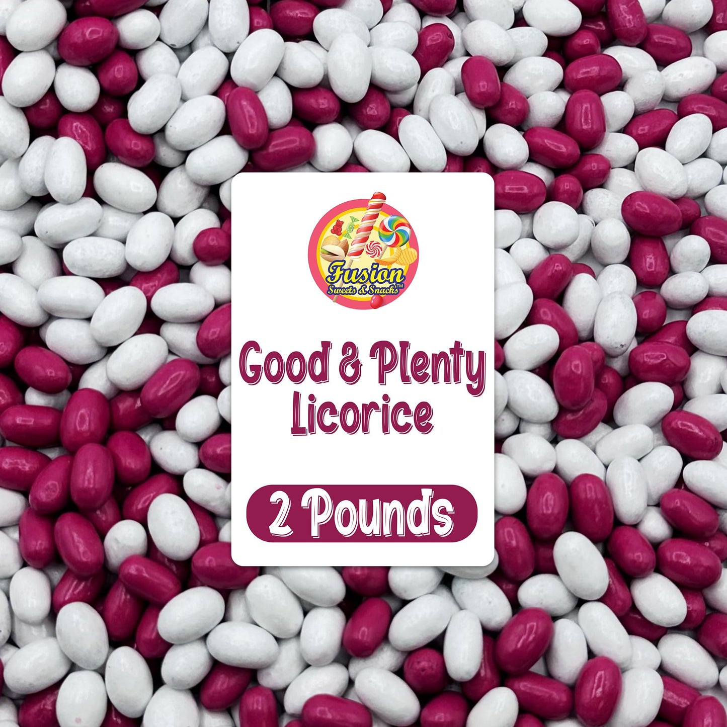 Good And Plenty Candy, 2 Pound Bulk Bag, Fat Free Treat, Pink & White Nostalgic Licorice Candy - Gumball Machine Refills, Licori
