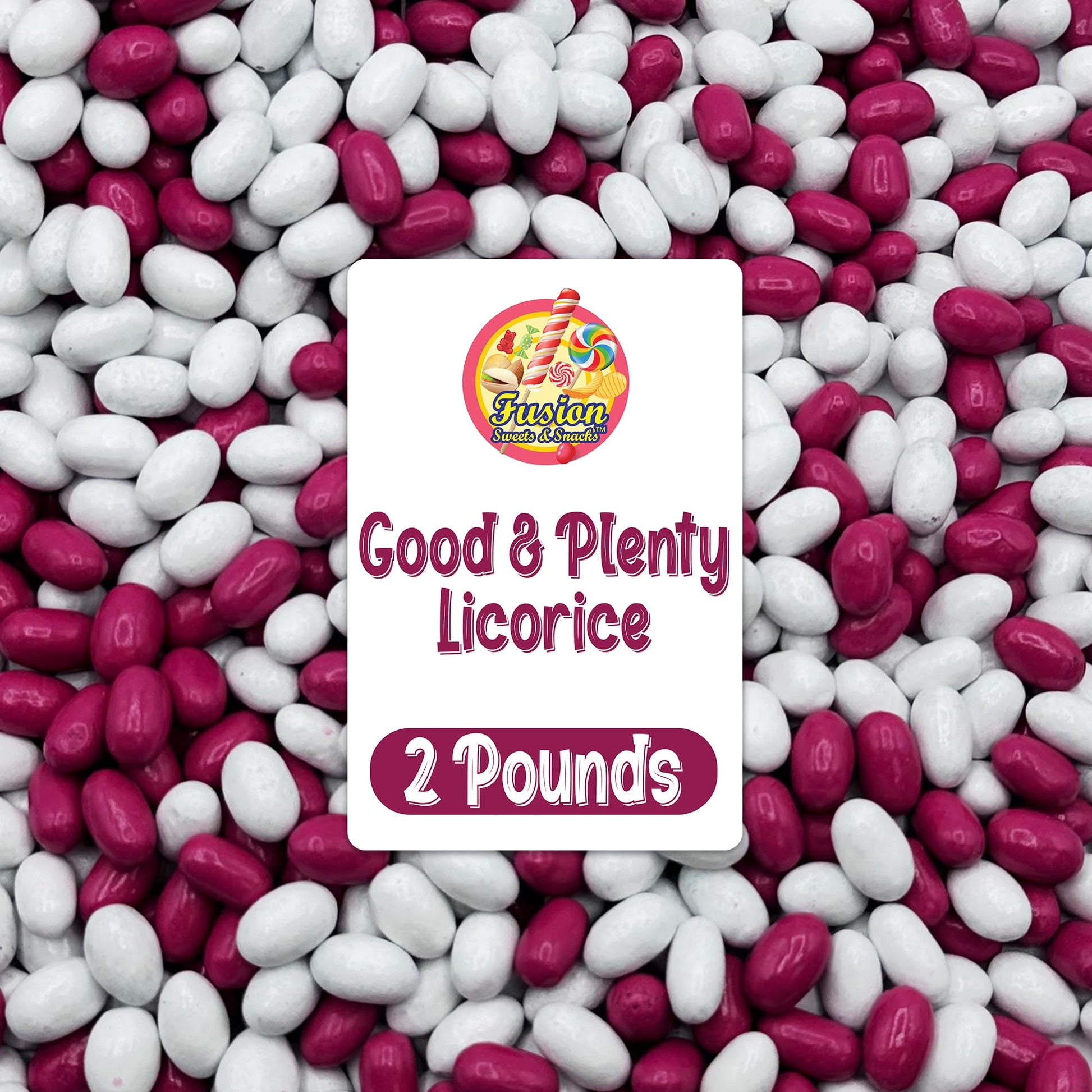Good And Plenty Candy, 2 Pound Bulk Bag, Fat Free Treat, Pink & White Nostalgic Licorice Candy - Gumball Machine Refills, Licori