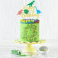 Arthsdite Dinosaur Happy Birthday Cake Topper With Leaves Dinsaurs Birthday Roar Cake Pick For Dino Theme Baby Shower Kids Boys