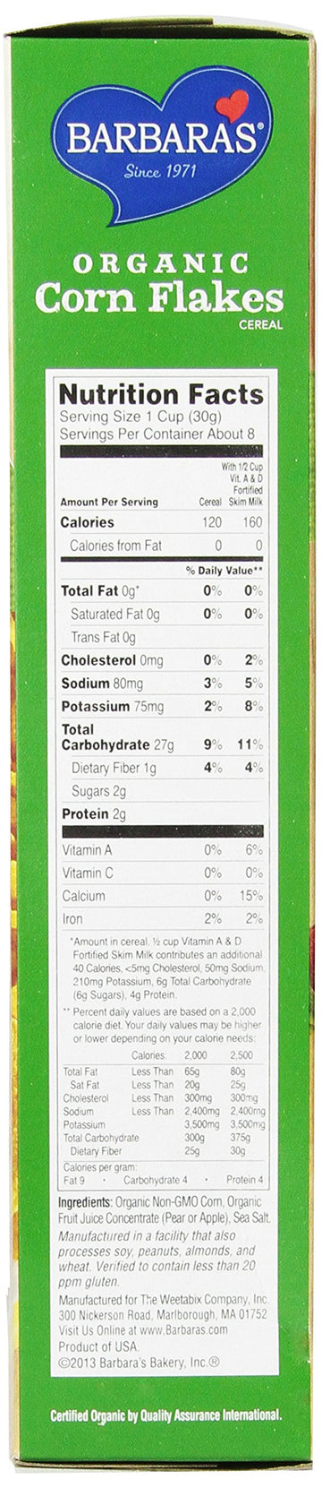 Barbara'S Bakery Organic Corn Flakes Cereal, 9 Oz
