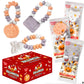 30 Pack Halloween Candy Bracelets - Individually Wrapped Holiday Themed Pumpkin And Skull Bracelets - Trick Or Treat Strawberry 