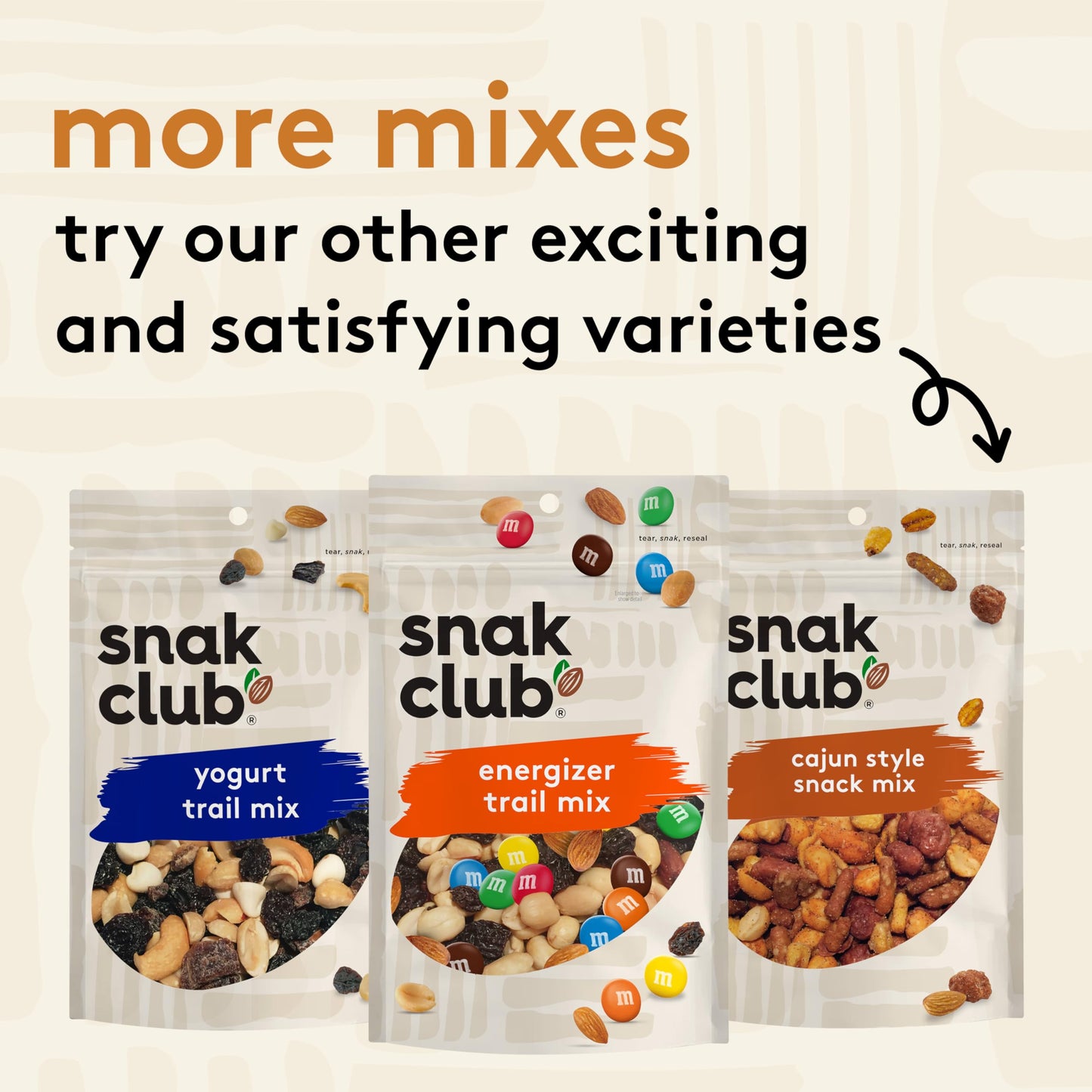 Snak Club Peanut Butter Chocolate Trail Mix with Peanuts, Peanut Butter M&MS, Toffee Peanuts, and Pretzels, 20 oz Resealable Bag