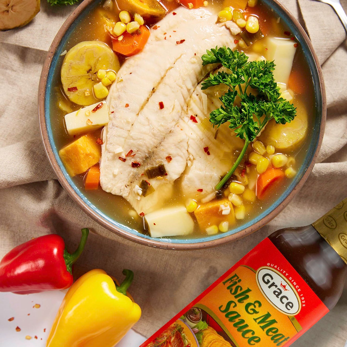 Grace Fish And Meat Sauce 4.8Oz - 2 Pack Jamaican Seafood Seasoning & Meat Marinade - Caribbean Fish Sauce For Cooking Or As A Chicken Marinade - Mild Jamaican Marinade & Seafood Sauce