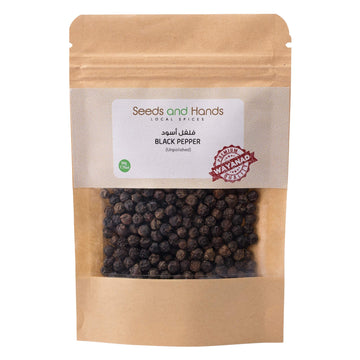 Seeds and Hands Tellicherry Special Extra Bold Black Pepper/Kali Mirch Whole [Medium Spicy] (50Gm)