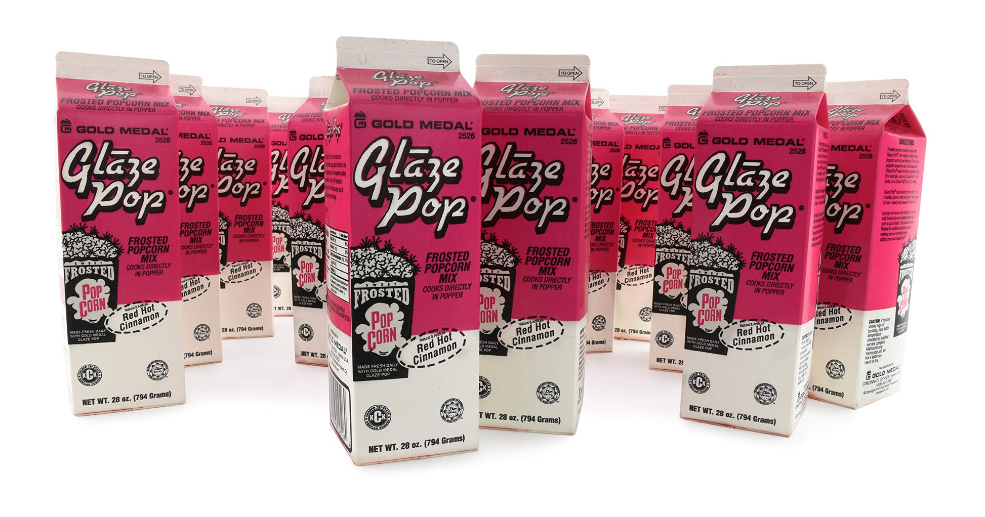 Gold Medal Red Cinnamon Glaze Pop Frosted Popcorn Mix, 28 oz, Pack of 12