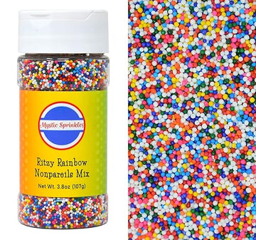 Mystic Sprinkles Nonpareil Sprinkle Mixes (Ritzy Rainbow Nonpareils Mix 3.8Oz)