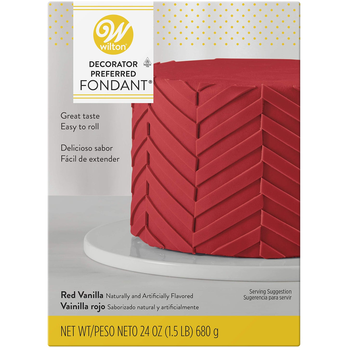 Wilton W7102-04 Decorator Preferred Fondant 24Oz, 24 Ounce, Red