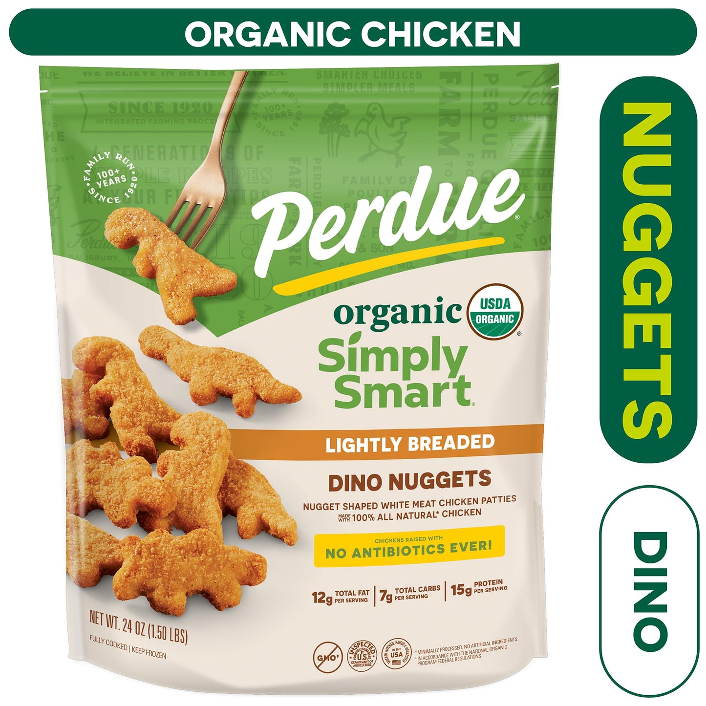 Perdue Organic Dino Chicken Nuggets, 24 oz